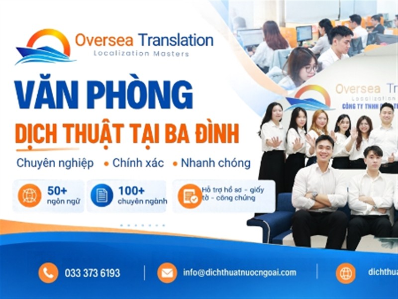 Văn phòng dịch thuật tại Ba Đình -[Dịch vụ và phạm vi tiếp nhận]