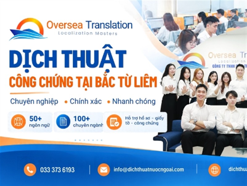 Dịch thuật công chứng tại Bắc Từ Liêm – Hợp đồng và hồ sơ pháp lý